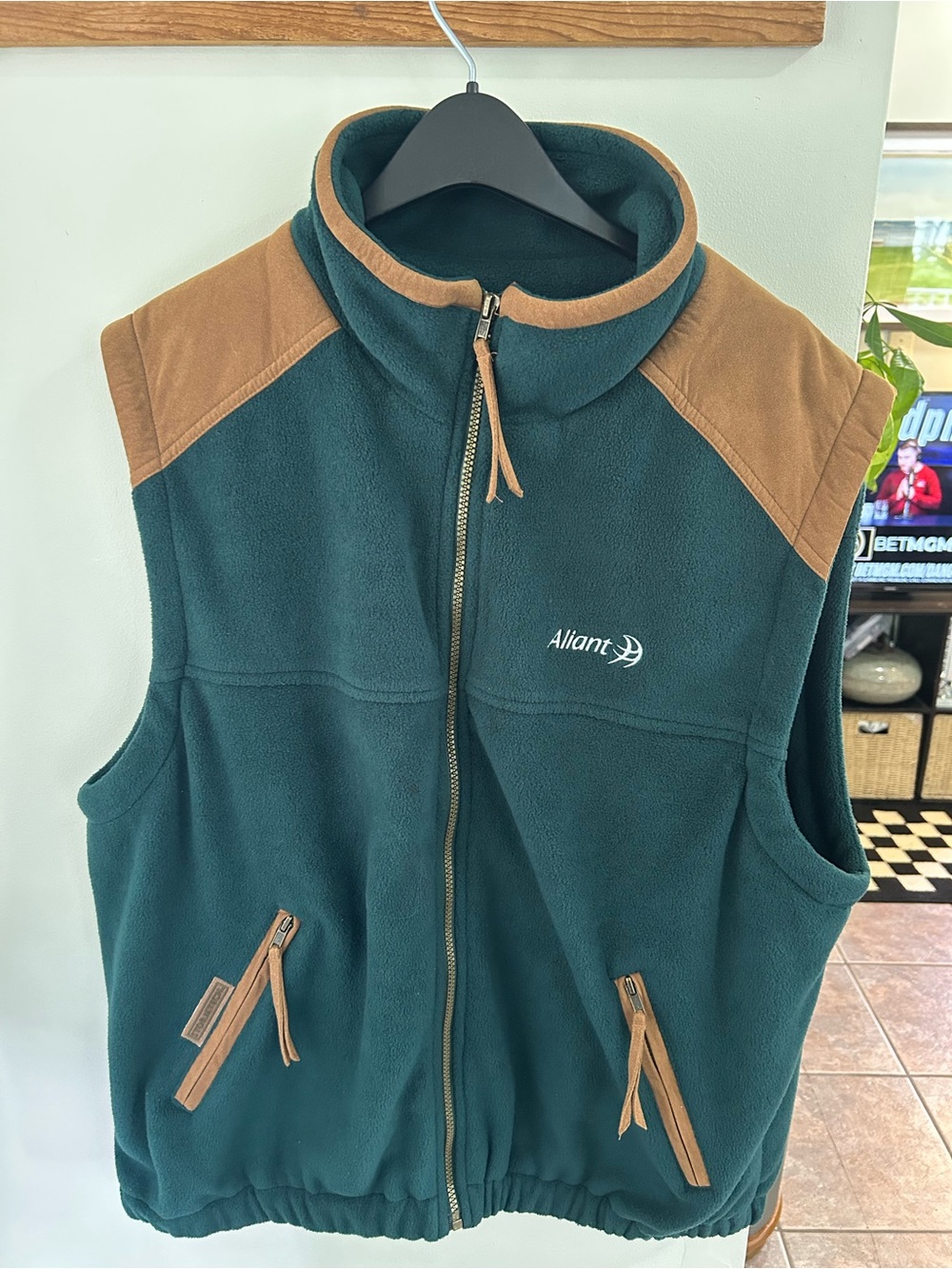 Vintage Aliant Telecom Stormtech Fleece Vest Green - Size XL